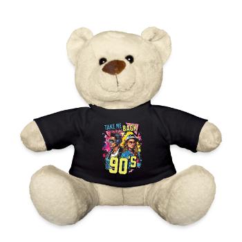 90s 90er Jahre Musik Bunt Party Karneval Kostüm - Teddy - Schwarz - Vorne
