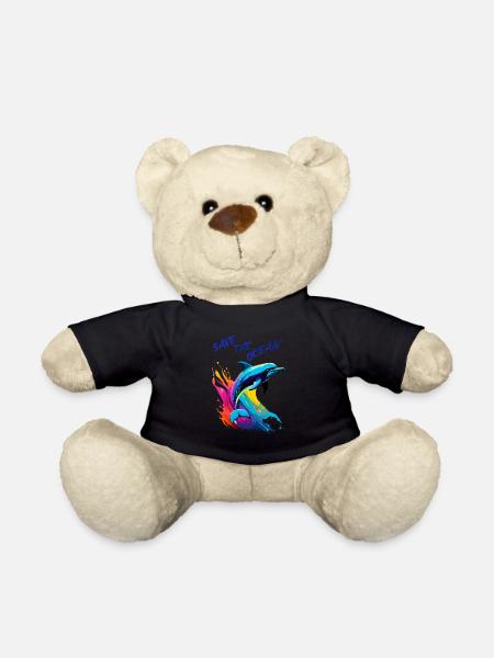 Rettet den Ozean. Delfin - Teddy - Schwarz