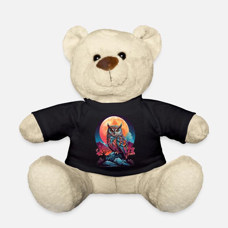 MONDBESCHIENENE MYSTIK: DIE NACHTWACHE EINER BUNTEN EULE - Teddy - Schwarz