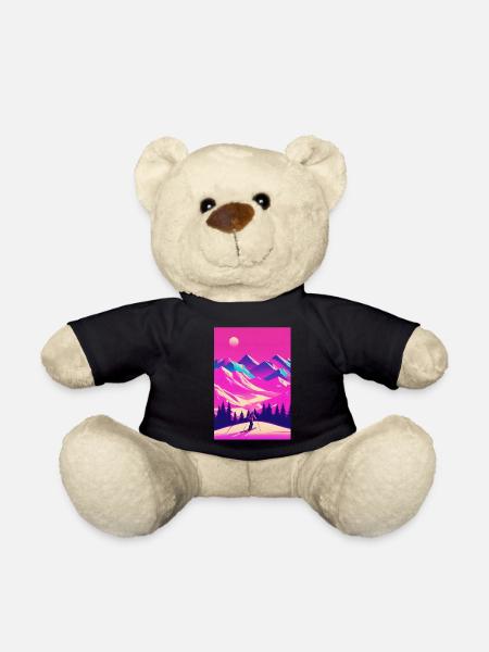 Skifahren - Teddy - Schwarz