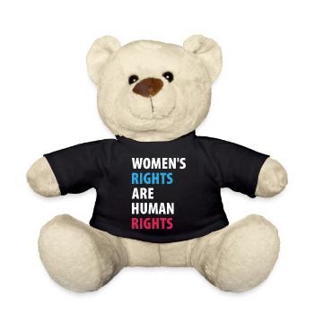 Women's Right Are Human Rights - Teddy Bear - black - Front