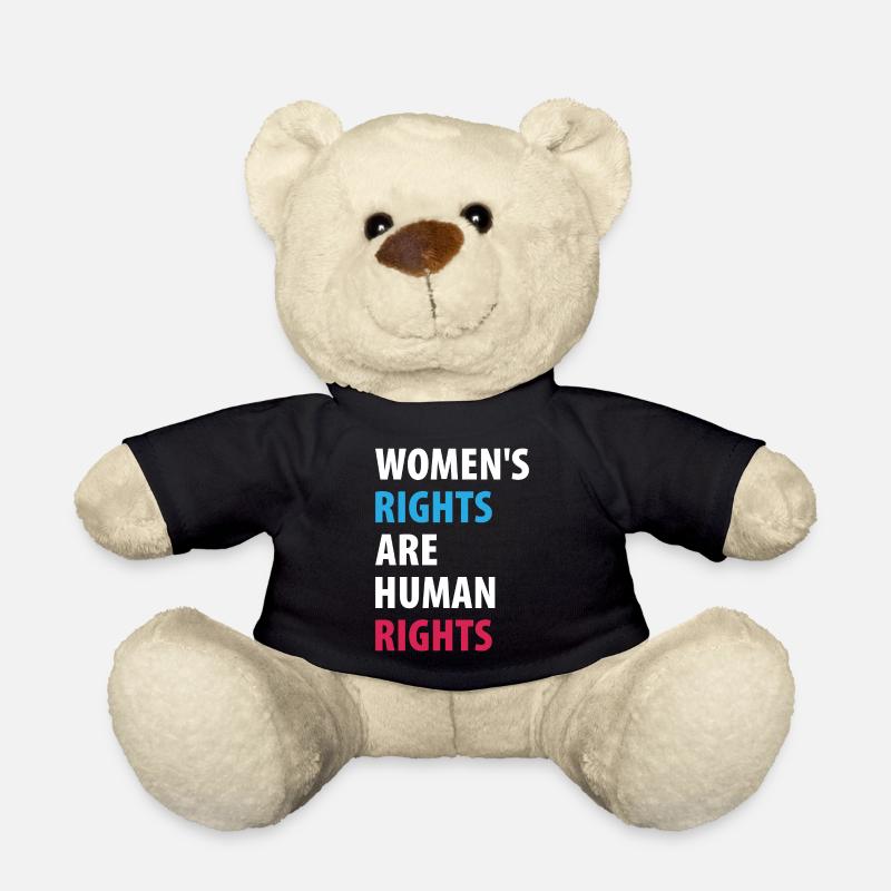 Women's Right Are Human Rights - Teddy Bear - black