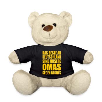 beste an deutschland sind unsere omas gegen rechts - Teddy - Schwarz - Vorne