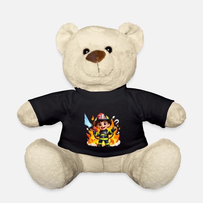 Fireman - Teddy Bear - black