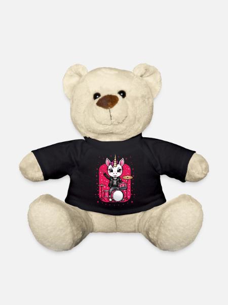 Punk Rock Einhorn - Teddy - Schwarz