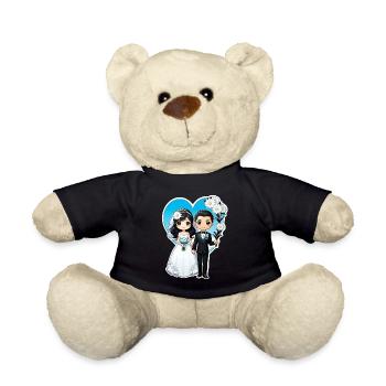 Just Married - For Wedding - Teddy Bear - black - Front