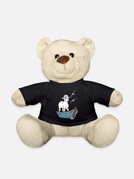 Moin maritim Schaf Boot Schafe Küste Boot - Teddy - Schwarz