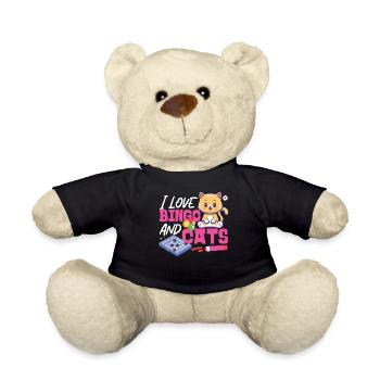 Bingo Player Cat I Love Bingo And - Teddy Bear - black - Front