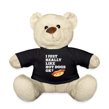 Hot Dog Adult I Just Really Like - Teddy - Schwarz - Vorne