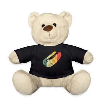 Hot Dog Adulte Vintage Rétro - Nounours - noir - Devant