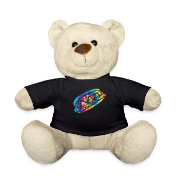 Hot Dog Adulte Tie Dye Années 90 Rétro - Nounours - noir - Devant