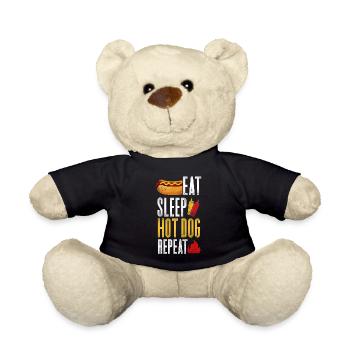 Hot Dog Adulte Manger Dormir Hot-dog - Nounours - noir - Devant