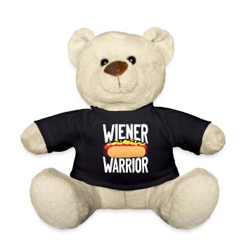 Hot Dog Adult Humor Pun Naughty - Teddy Bear - black - Front
