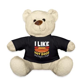 Hot Dog Adult I Like Hot Dogs And - Teddy - Schwarz - Vorne
