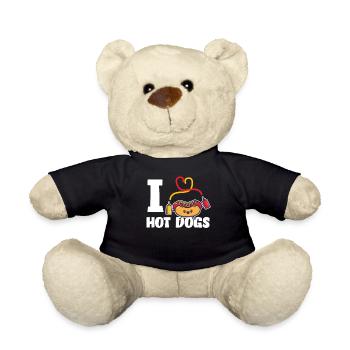 Hot Dog Adult Heart I Love Hot - Nounours - noir - Devant