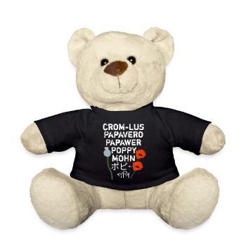 Das Wort in allen Sprachen vintage - Teddy - Schwarz - Vorne