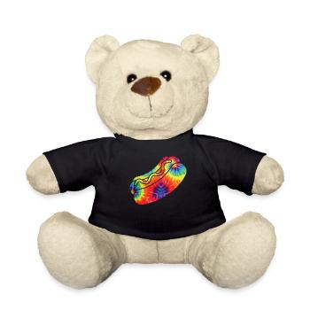 Hot Dog Adulte Tie Dye Années 90 Rétro - Nounours - noir - Devant