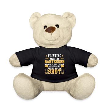 Bartender Mixologist Flirting With - Teddy Bear - black - Front