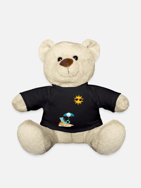 Soleil au bord de plage - Nounours - noir