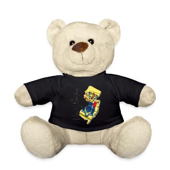 New Jersey (United States) | Real Flag | Flag Map Script - Teddy Bear - black - Front