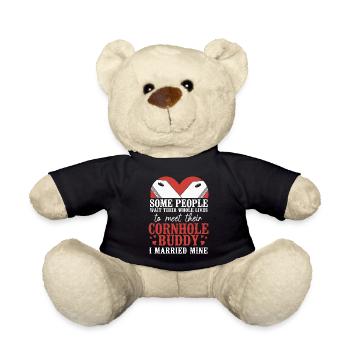 Cornhole Team Bean Bag Player - Teddy - Schwarz - Vorne