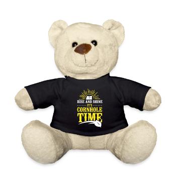 Cornhole Team Bean Bag Player - Teddy Bear - black - Front