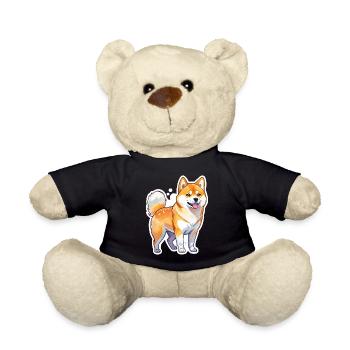 Aquarelles Shiba Inu - Nounours - noir - Devant