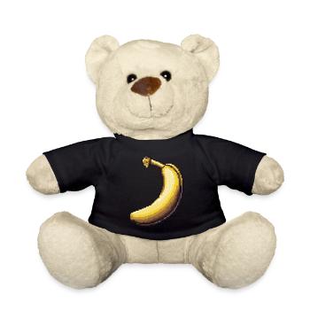 Icône de pixel banane - Nounours - noir - Devant