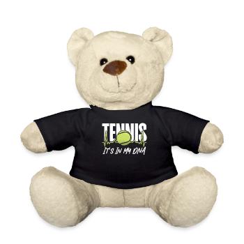 Drôle de joueur de tennis Raquette Tennis - Nounours - noir - Devant