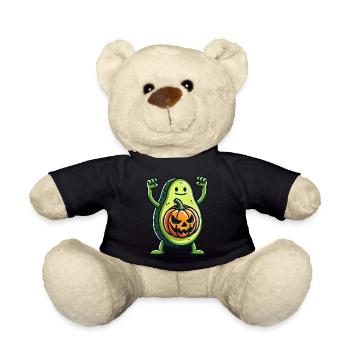 Halloween Kürbis Avocado Fusion Lustig Skurril - Teddy - Schwarz - Vorne