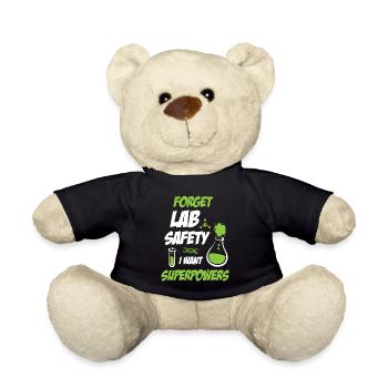 Forget Lab Safety Funny Science - Teddy Bear - black - Front