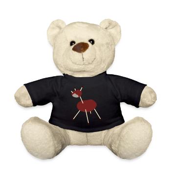 chestnut unicorn - Teddy Bear - black - Front