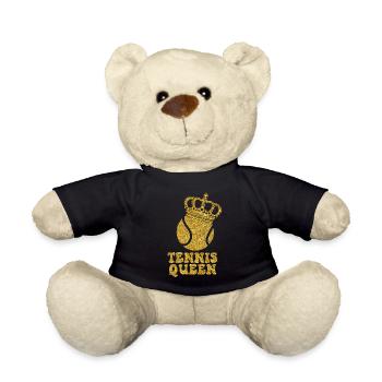 Drôle de joueur de tennis Raquette Tennis - Nounours - noir - Devant