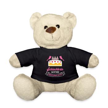 Schlachterin Geburtstag Geburtstagsgeschenk Chefin - Teddy - Schwarz - Vorne
