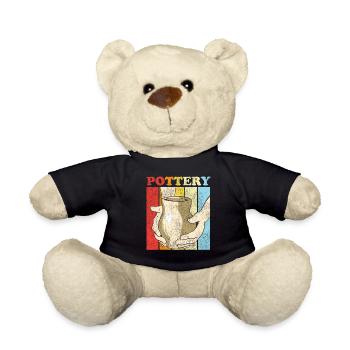 Pottery Ceramics Artist Retro - Teddy Bear - black - Front