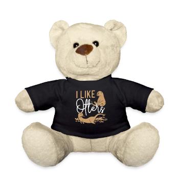 Otter I Like Otters - Teddy Bear - black - Front