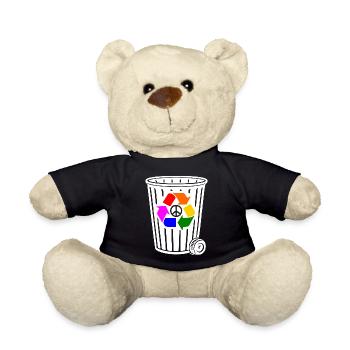 Peace Recycling Peacezeichen - Teddy - Schwarz - Vorne
