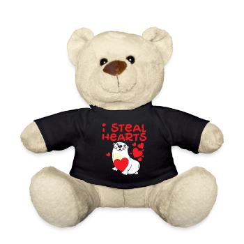 Otter Valentines Day I Steal - Teddy Bear - black - Front