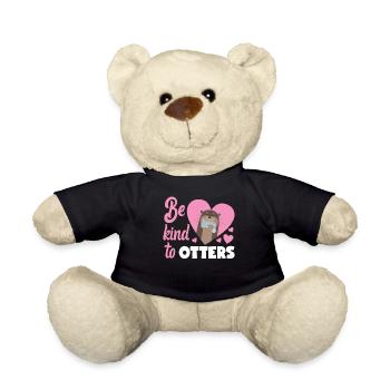 Loutre Jeu de mots Soyez gentil avec les loutres - Nounours - noir - Devant