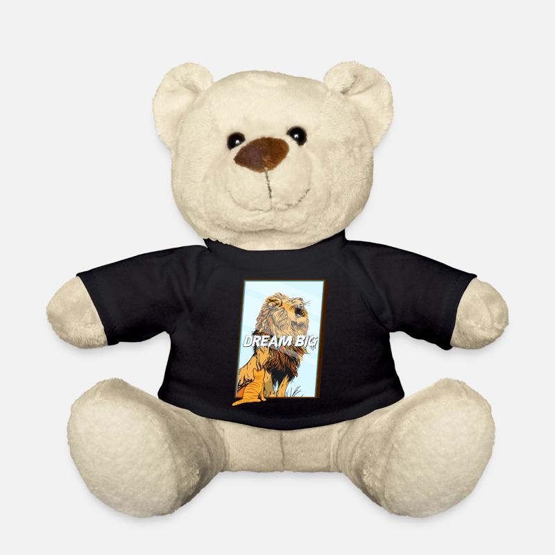 Dream Big Cat Lion - Teddy Bear - black