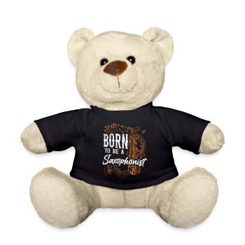 Saxophone Taco Born To Be A - Teddy Bear - black - Front