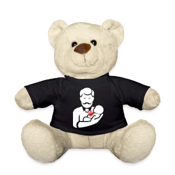 papa père papou humour blague cadeau t - Nounours - noir - Devant