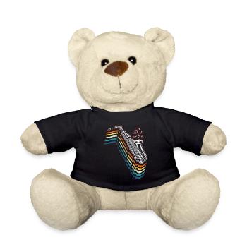 Saxophone Retro Vintage - Teddy - Schwarz - Vorne