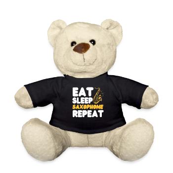 Saxophone Eat Sleep Saxophone - Teddy - Schwarz - Vorne