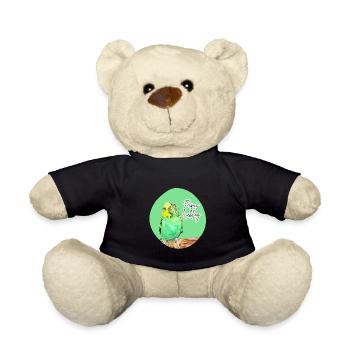 Geschenke für Wellensittichfreunde Papas Liebling - Teddy - Schwarz - Vorne
