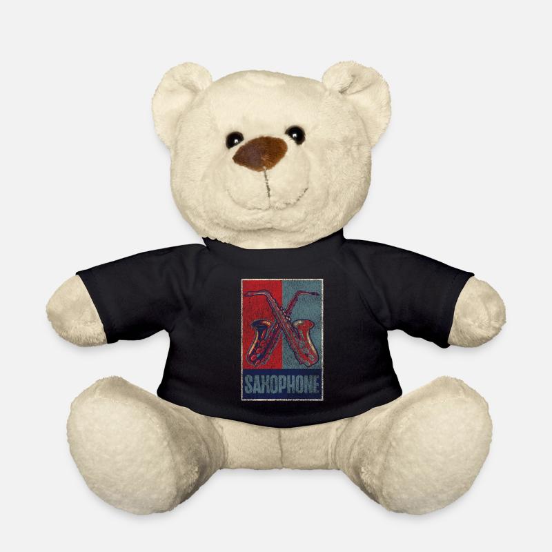 Saxophone Retro Vintage Saxophone - Teddy - Schwarz