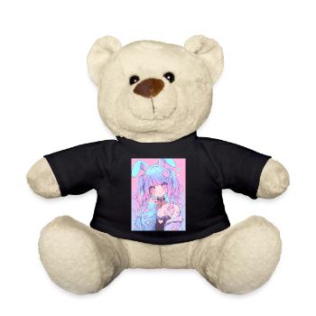 Hase Bunny Girl Anime Manga Pastel Goth Geschenk - Teddy - Schwarz - Vorne