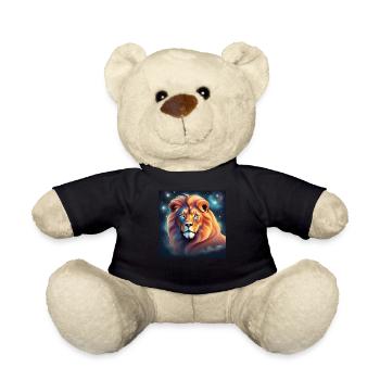 Leo Star Gift Birthday - Teddy Bear - black - Front