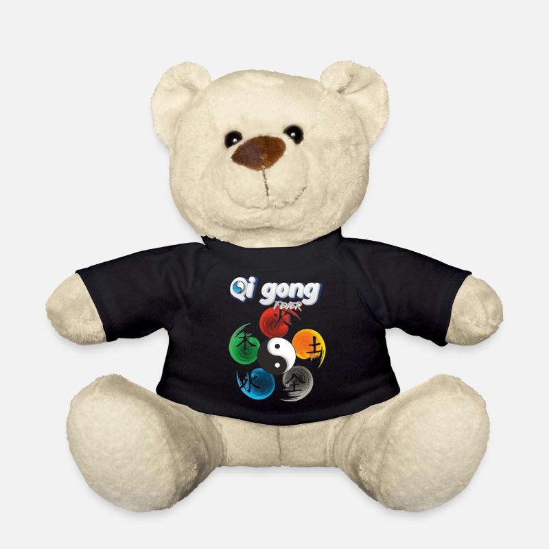 Yin Yang Fünf Elemente Qi Gong Fieber Design - Teddy - Schwarz
