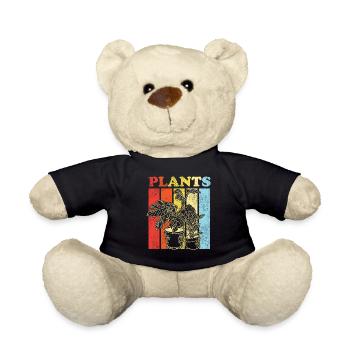 Plant Lover Gardening Retro - Teddy - Schwarz - Vorne